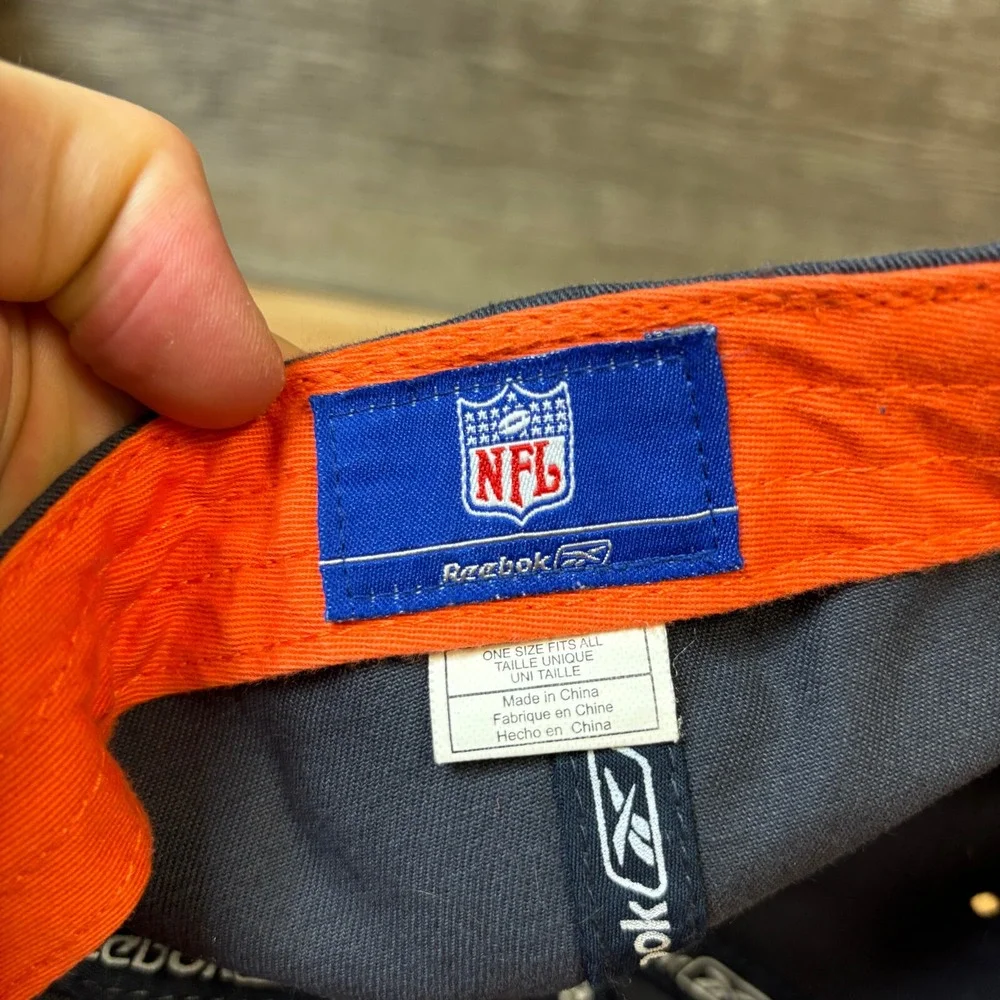 Denver Broncos Hat Strap‎ Back Blue Gray Reebok NFL Football AFC